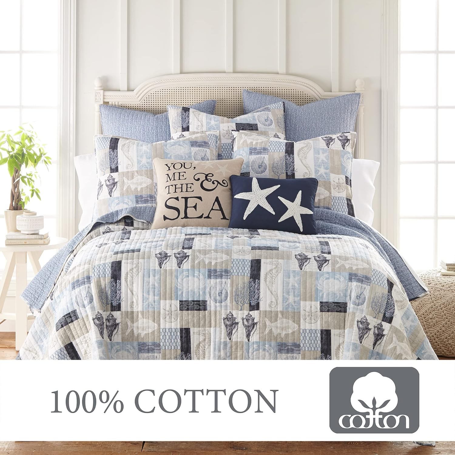 Levtex Home Cerralvo King Quilt Set - Coastal Patchwork