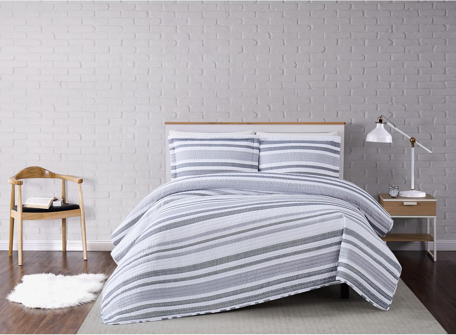 TRULY SOFT Curtis Stripe Quilt Set 2-Piece Twin XL