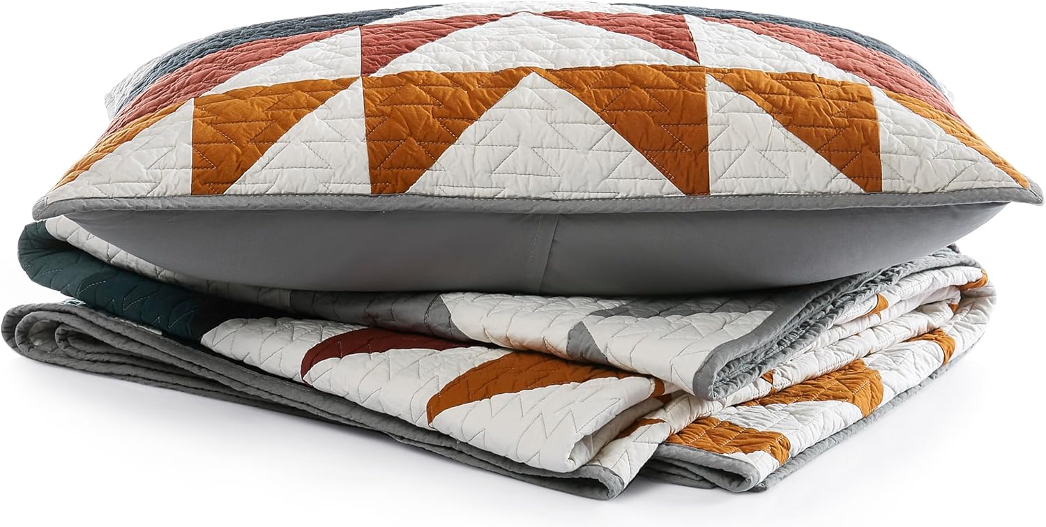 Pendleton Explorer Twin Quilt Bedding Set Blue Grey