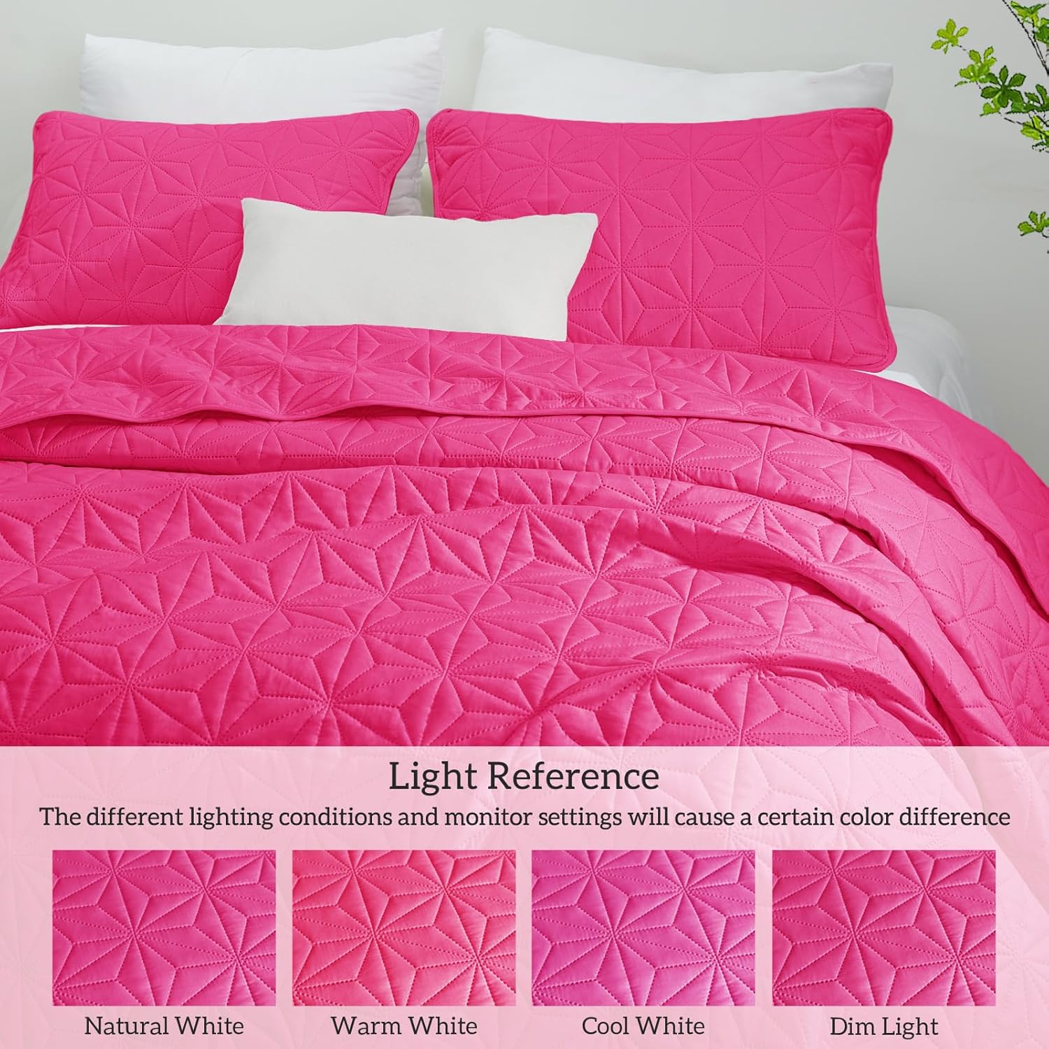 Whale Flotilla Twin XL Quilt Set Hot Pink