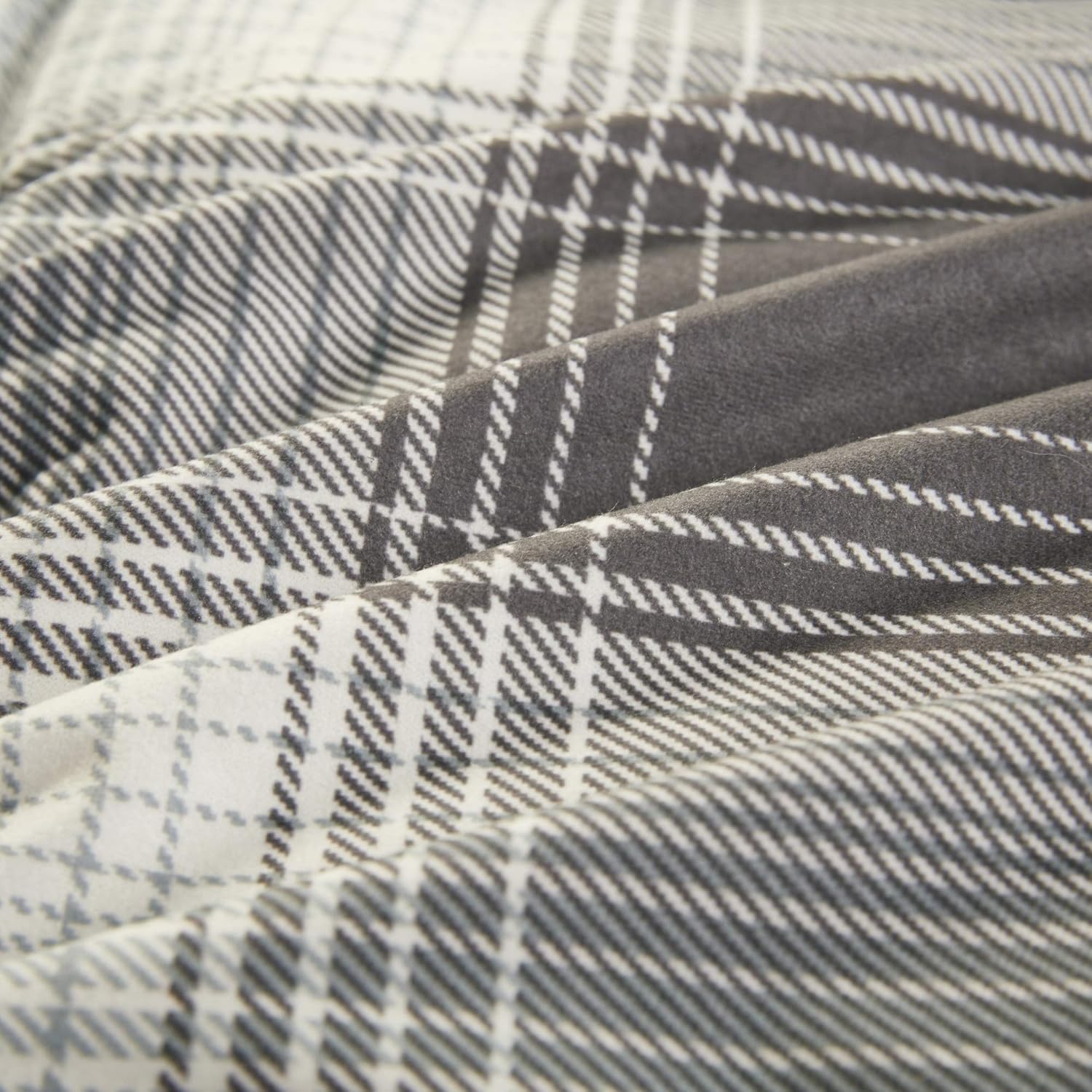 Woolrich Plaid Grey Comforter Set Twin 2 Piece