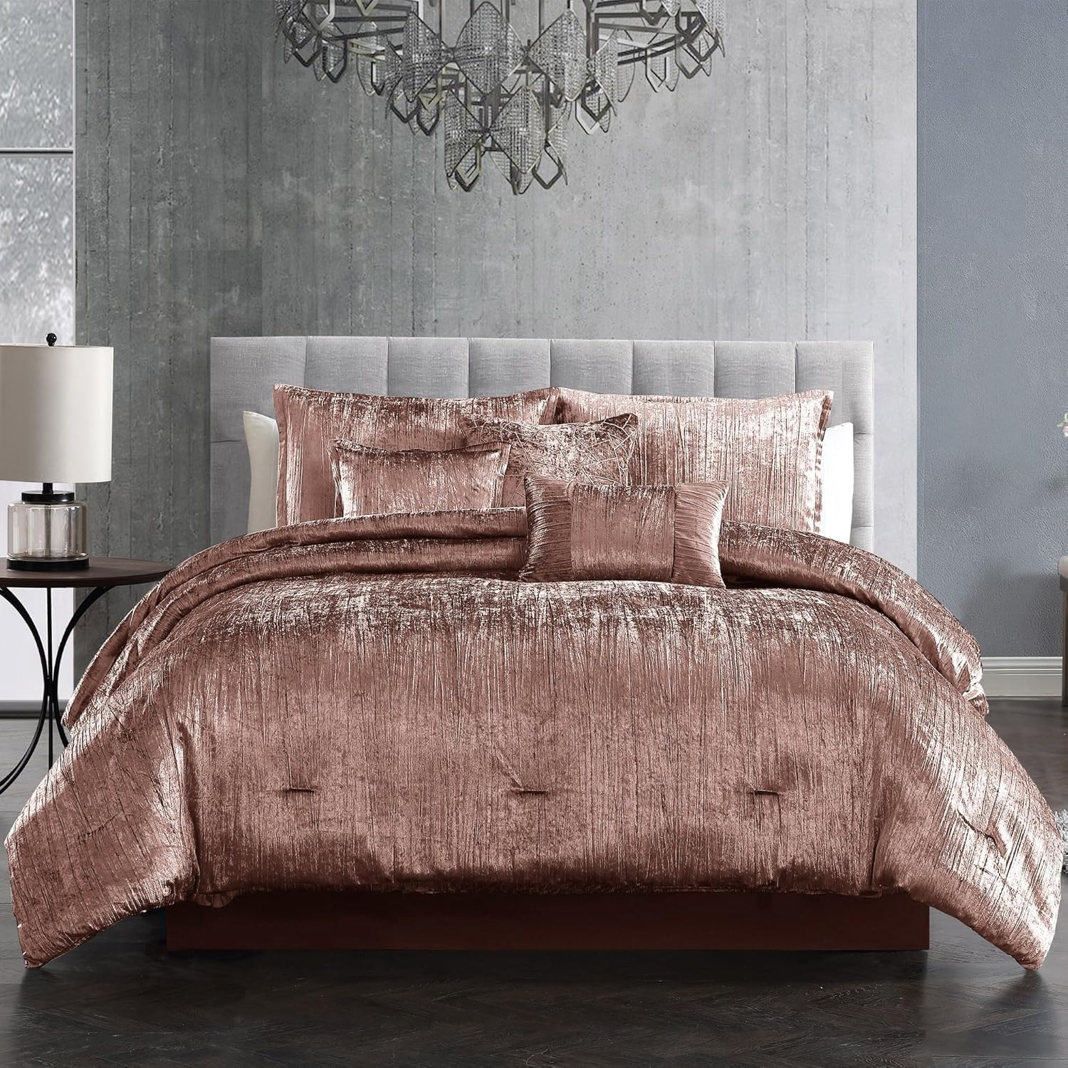 Riverbrook Home Turin Comforter Set King Blush 7 Piece