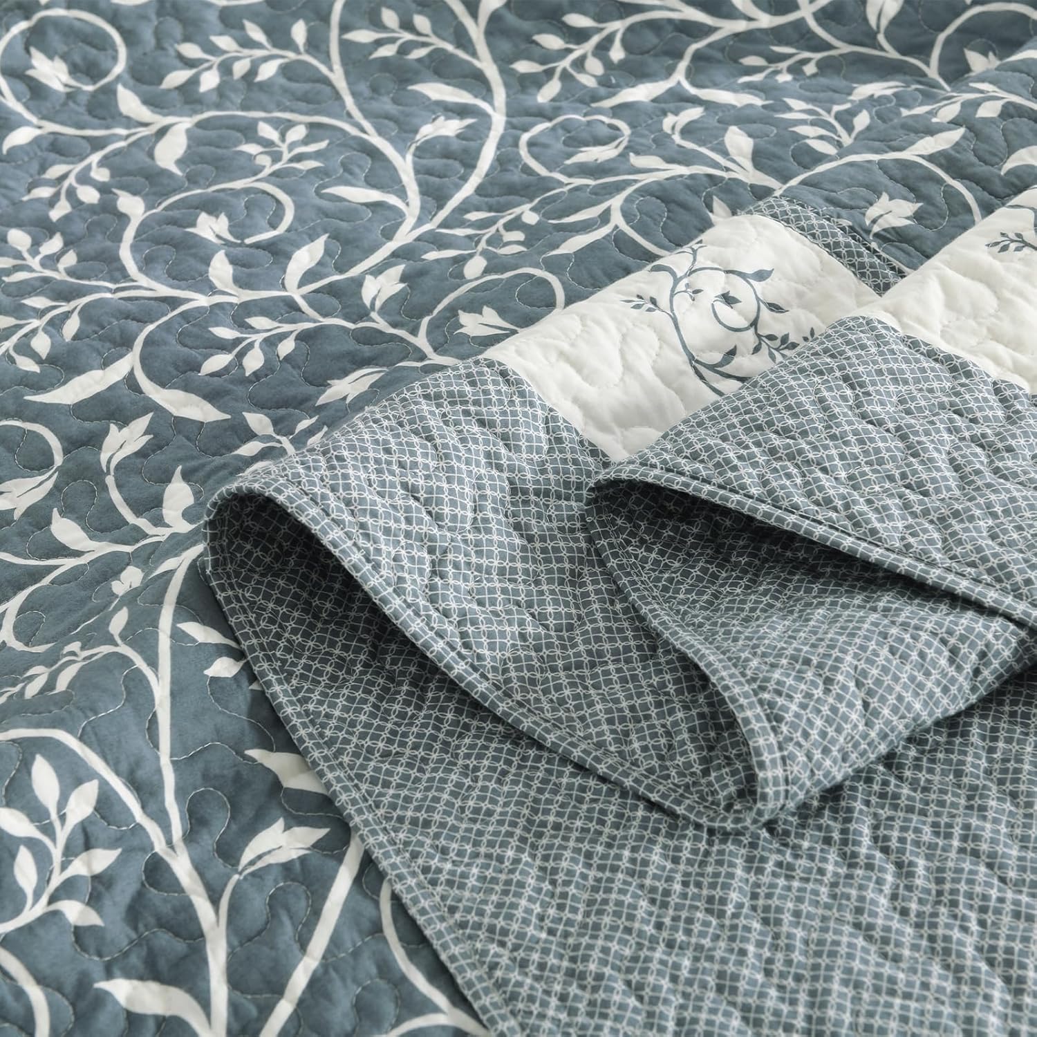 DDUOXIN Oversized King Bedspread 128x120 - 100 Cotton Reversible Set