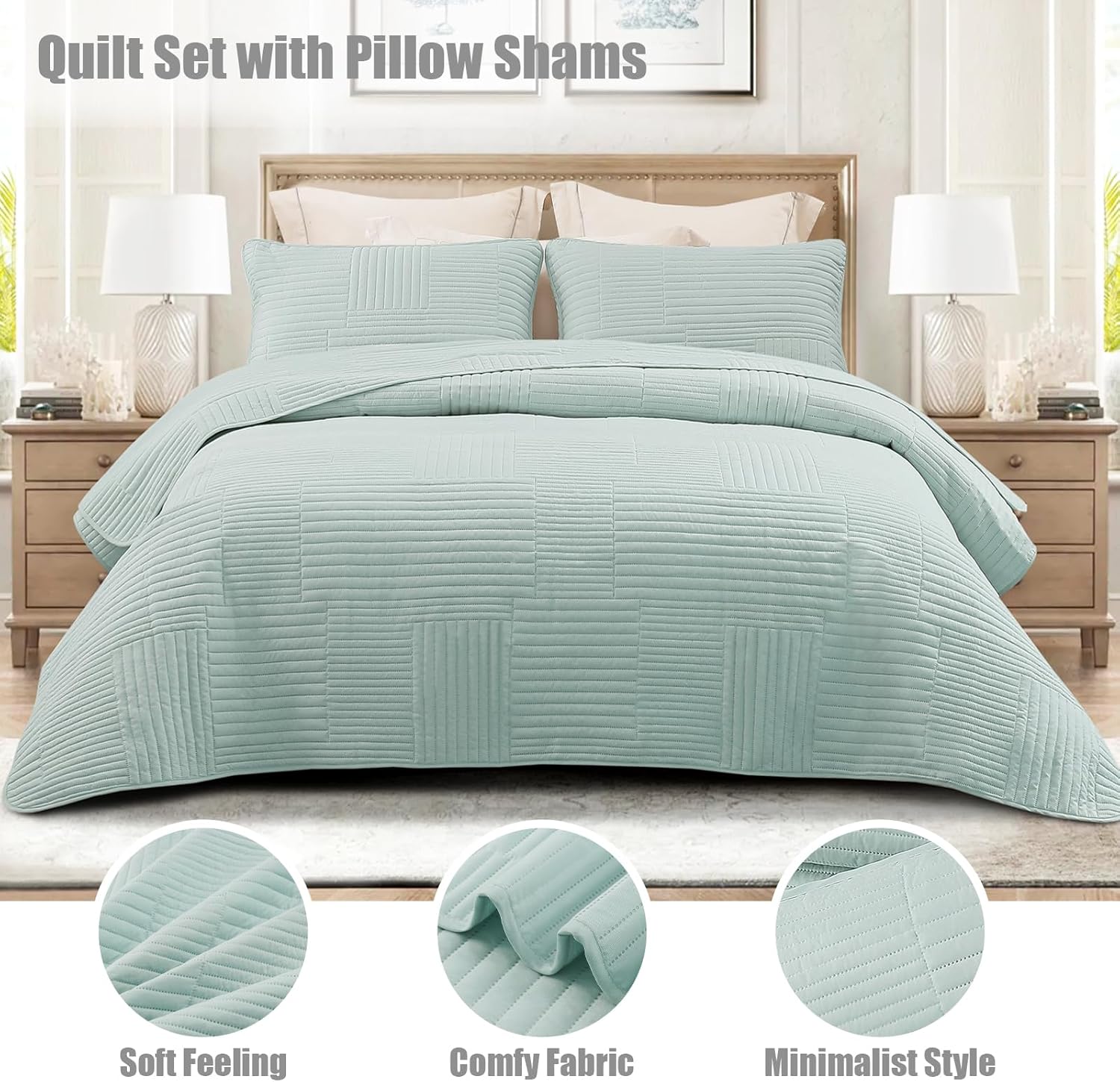 Whale Flotilla Ultra Soft California King Quilt Bedding Set