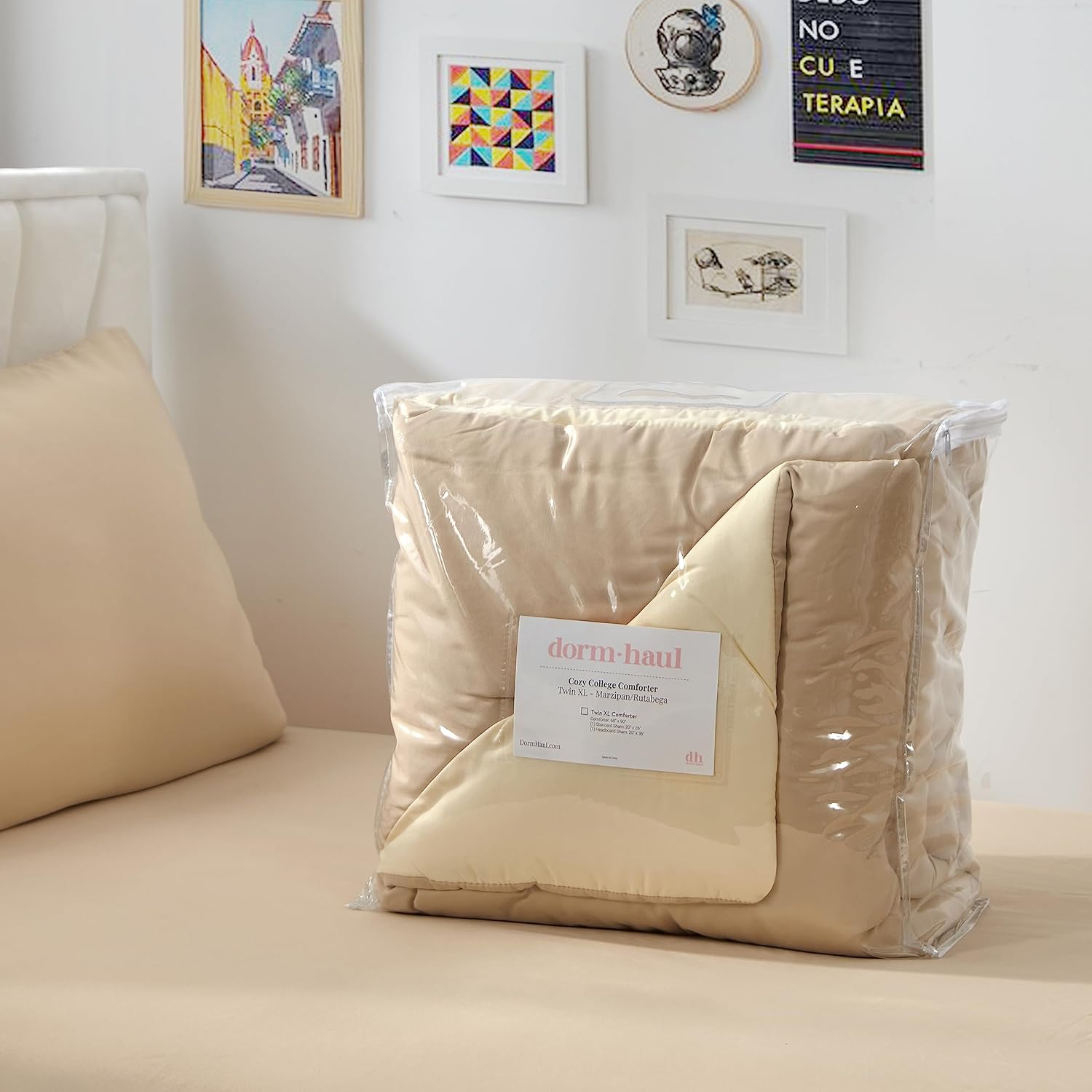 DormCo Cozy College Comforter Set - Twin XL MarzipanRutabaga