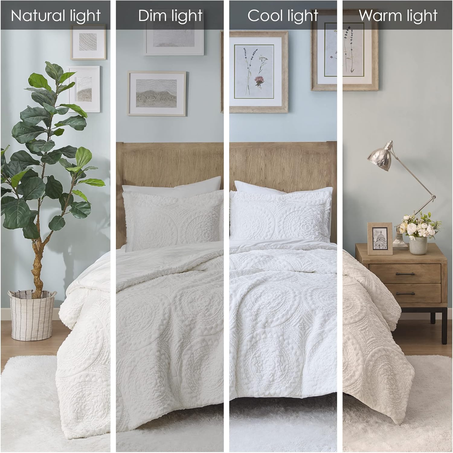 Madison Park Plush Comforter Set with Shams Ivory