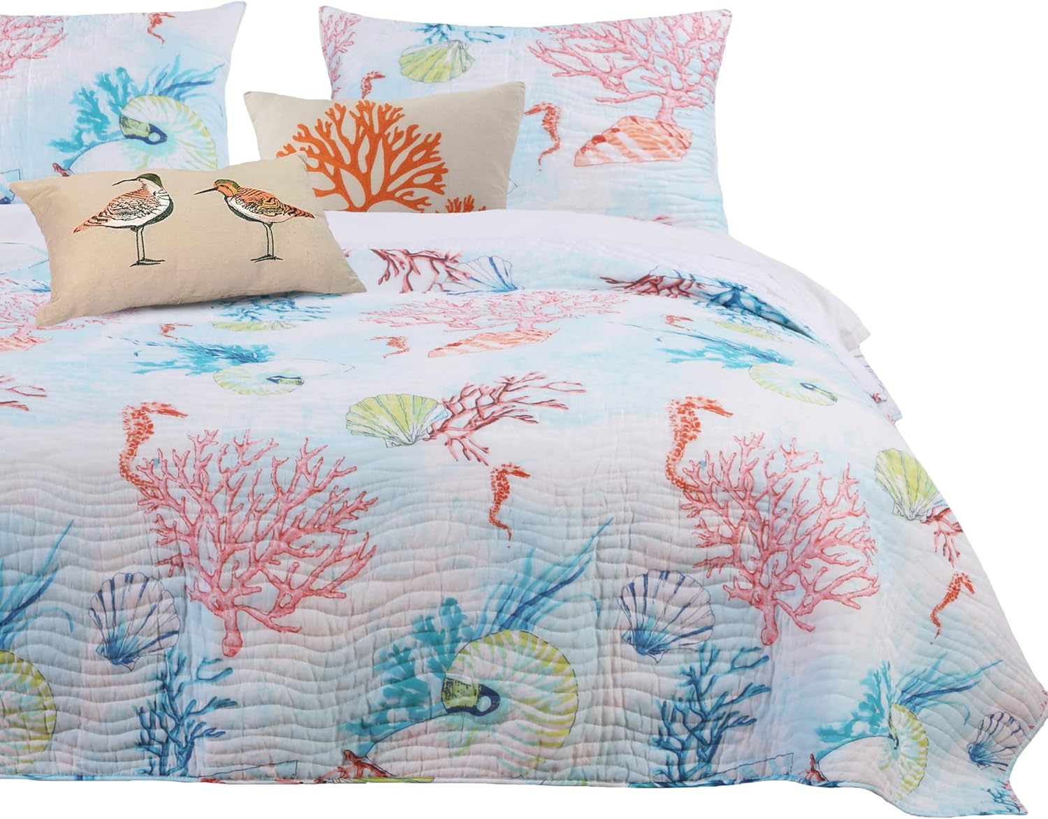 Sarasota Coastal Quilt Set 5-Piece FullQueen