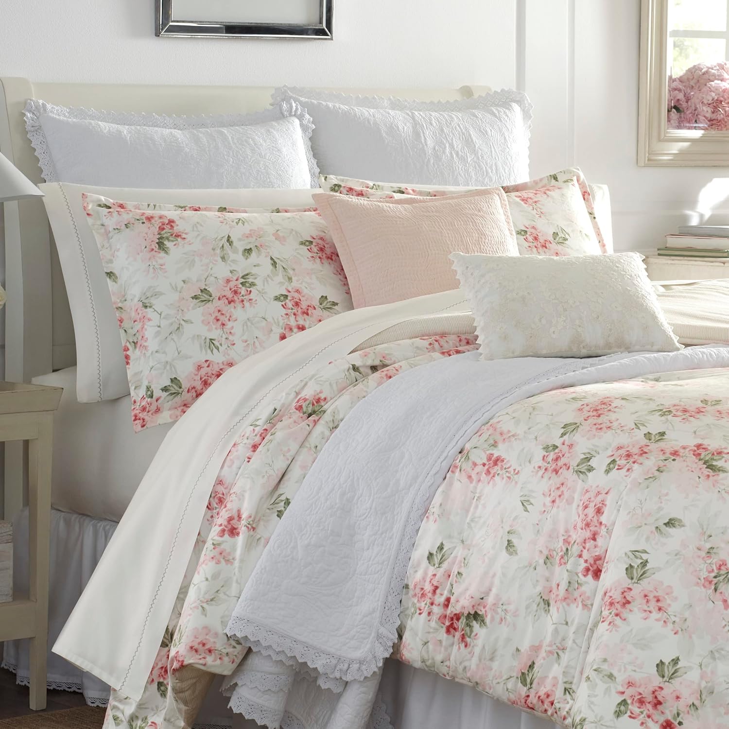 Laura Ashley King Comforter Set Wisteria Pink