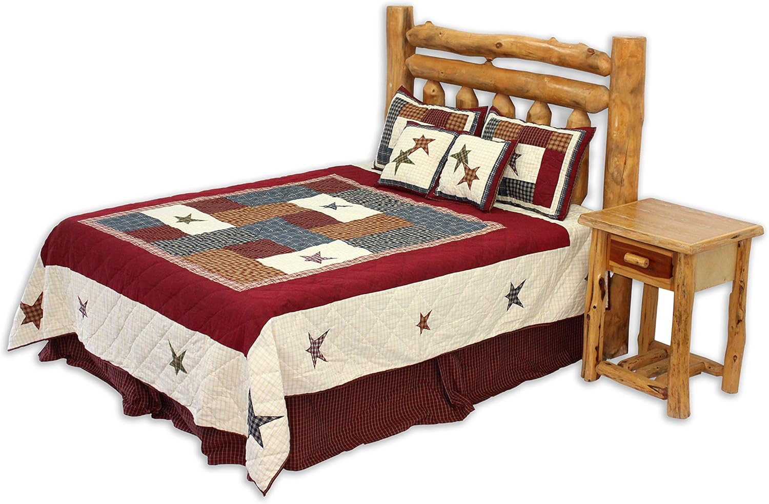 Fields and Stars Super Queen Quilt Set - 2 Pieces