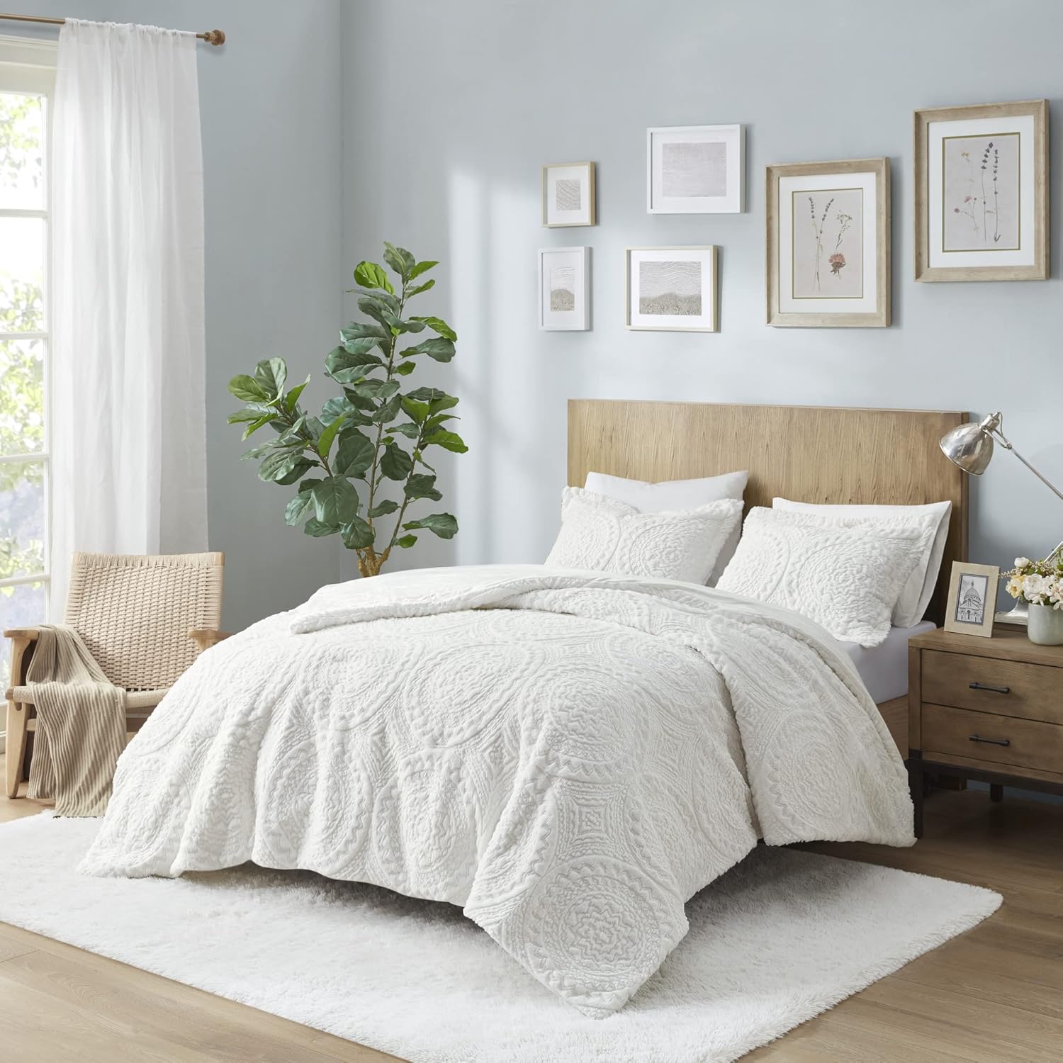 Madison Park Plush Comforter Set with Shams Ivory