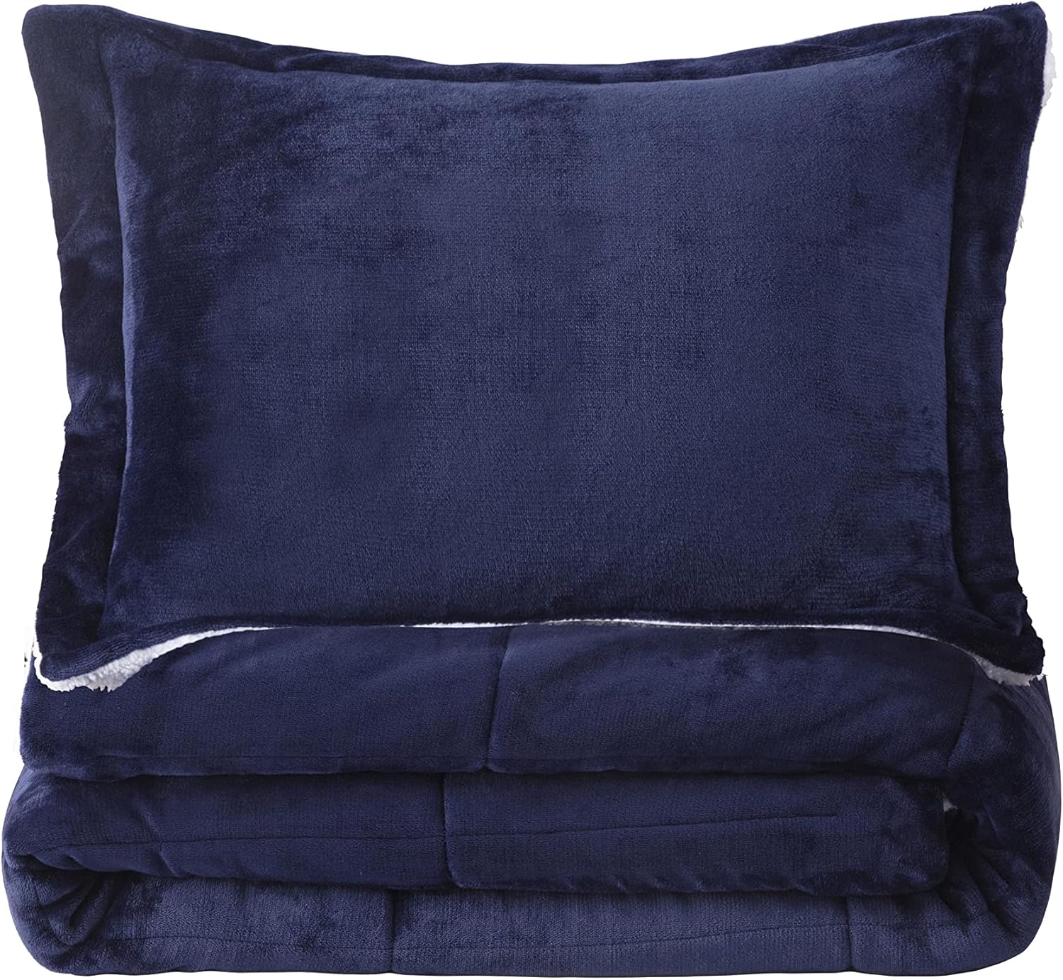 Seward Park Navy Blue Sherpa Comforter Set Twin XL