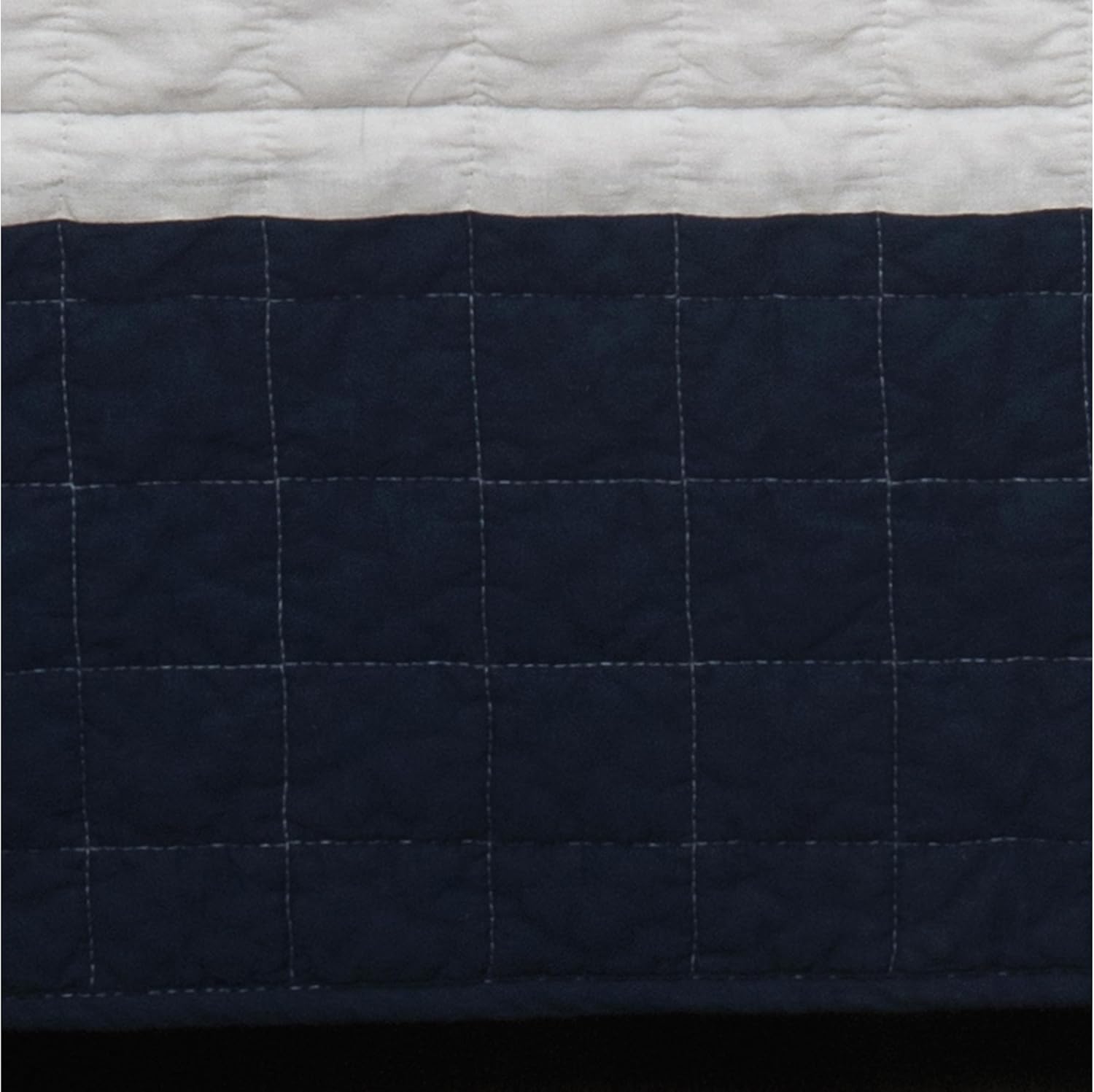 Lush Decor New Berlin Quilt Set Twin Navy White
