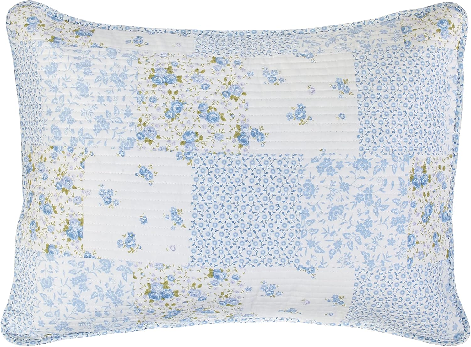 Laura Ashley Twin Quilt Set Cotton Reversible with Matching Sham