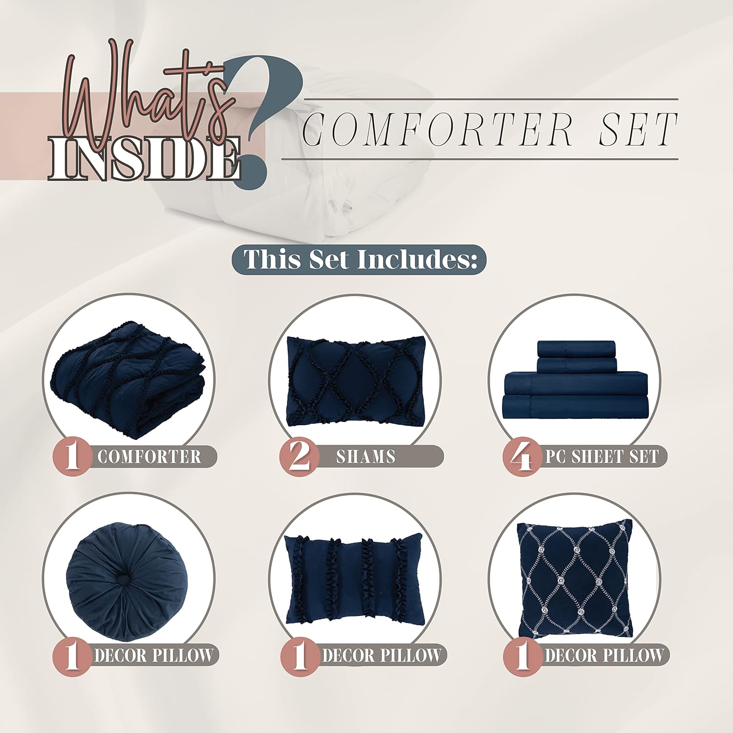 Elegant Comfort 10pc Infinity Bed-in-a-Bag Set