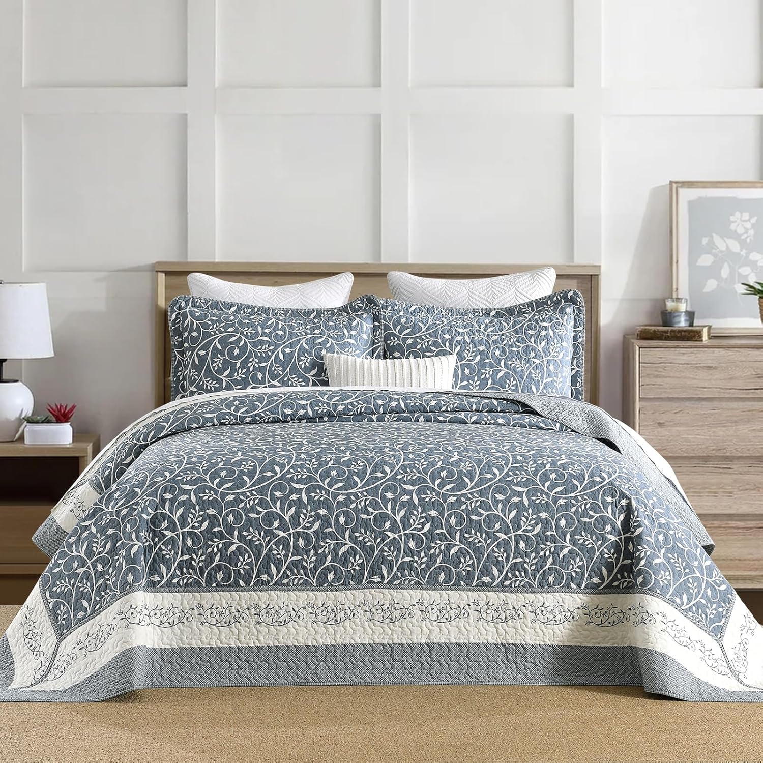 DDUOXIN Oversized King Bedspread 128x120 - 100 Cotton Reversible Set