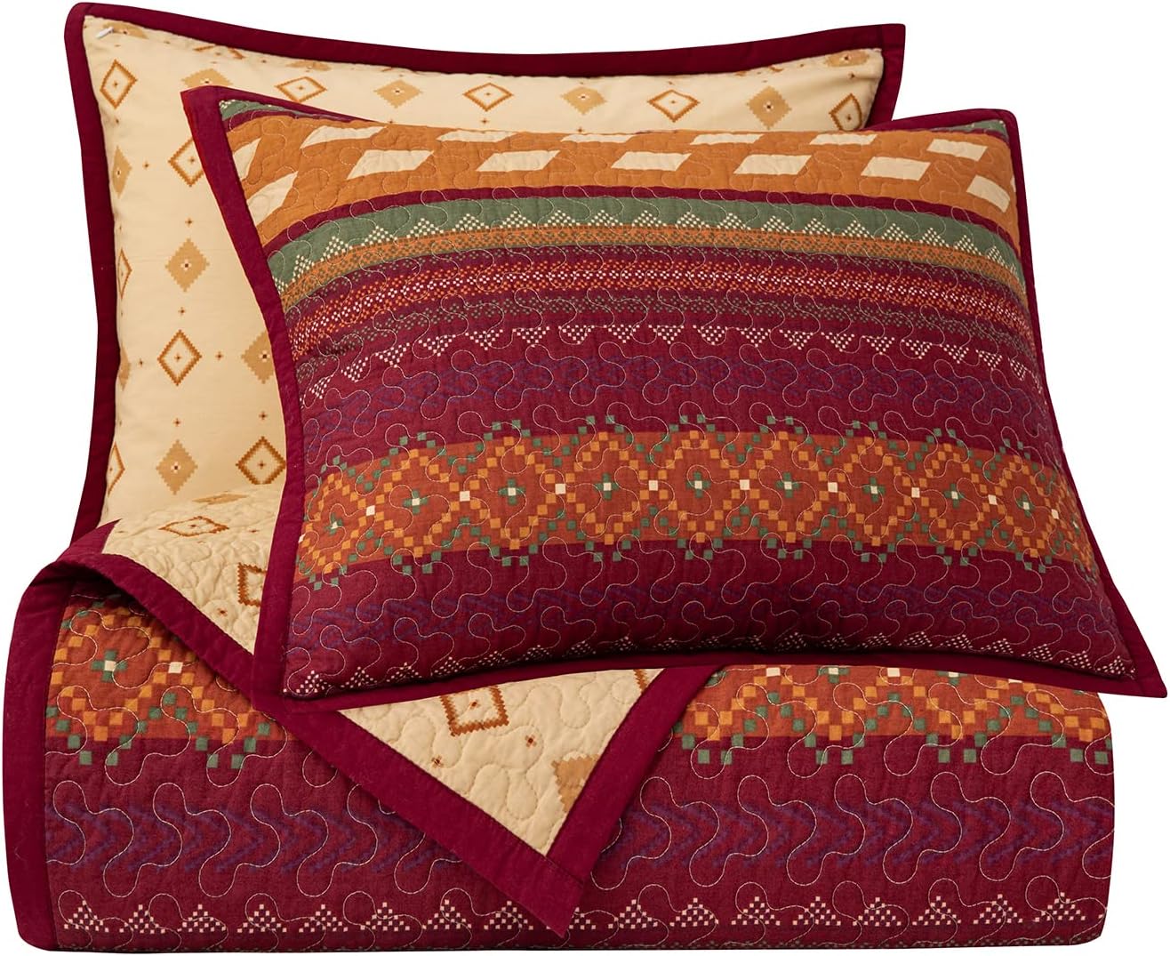 H HIEND ACCENTS Paseo Road Solace 3 Piece Quilt Set