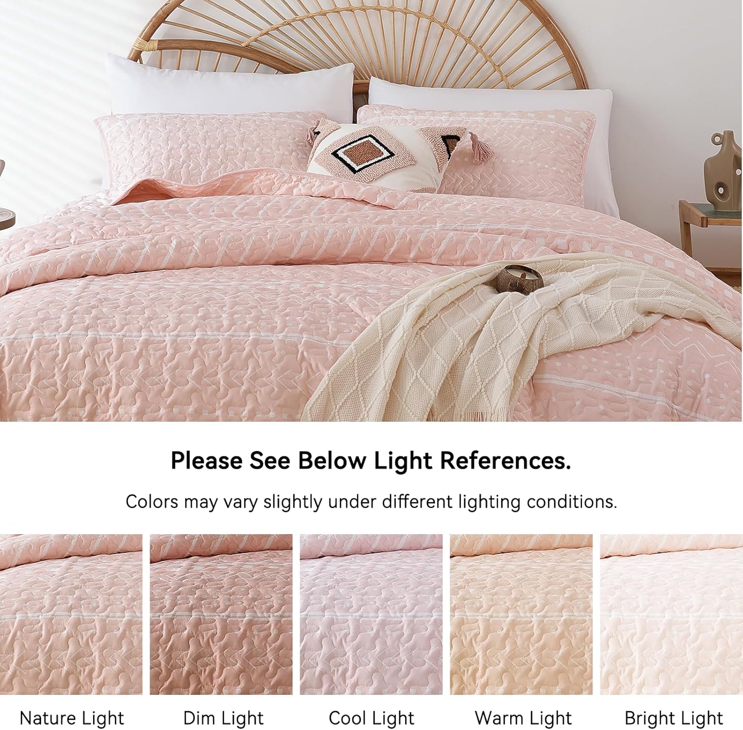 JANZAA Queen Size Quilt Set 3PCS Reversible