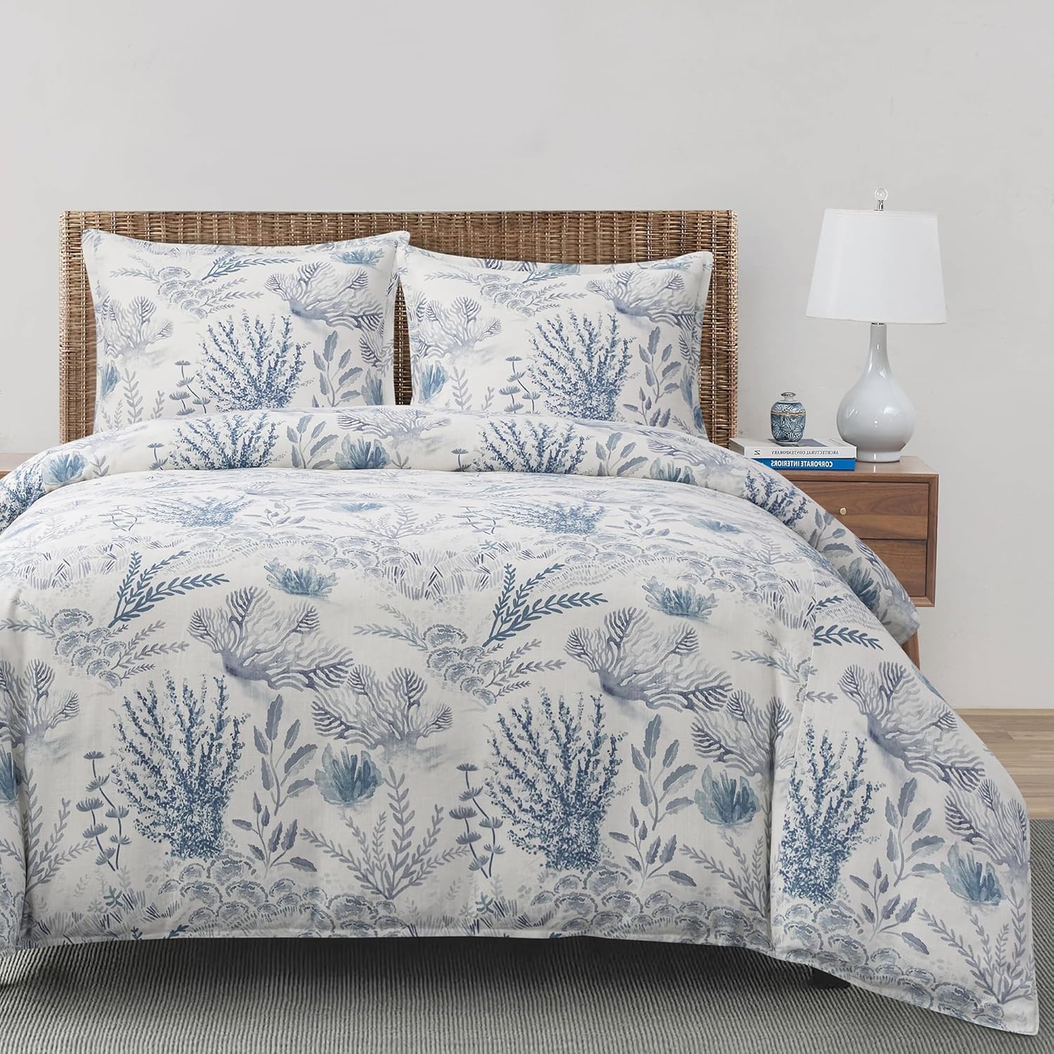 HiEnd Accents Oceania Coastal Comforter Set 3 Piece Super Queen