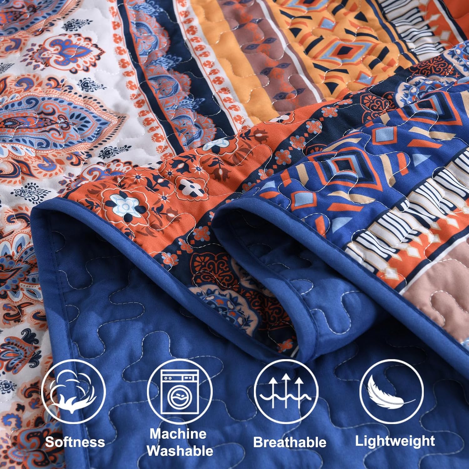 Goodidea Boho Quilt Set King Size 3 Pieces