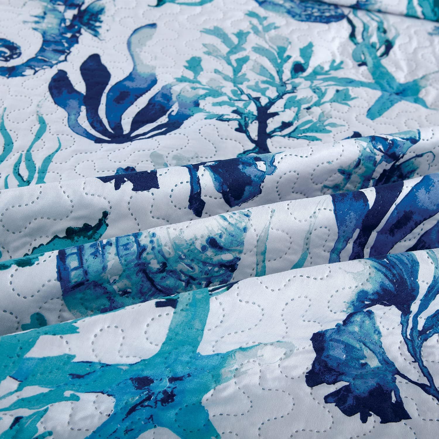 Jarson 3 Pcs Summer Coastal Quilt Set Twin Size