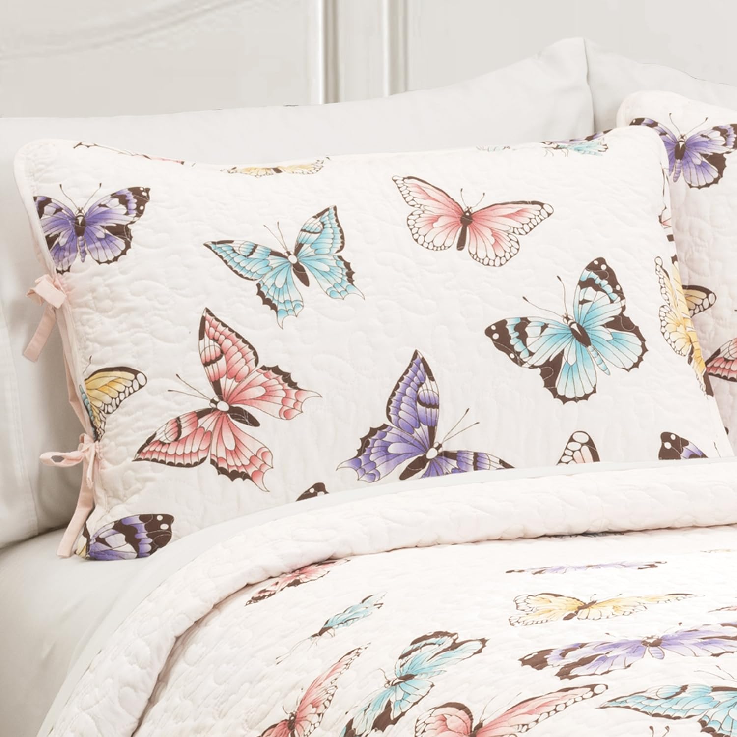 Lush Decor Flutter Butterfly 2-Piece Quilt Set Twin