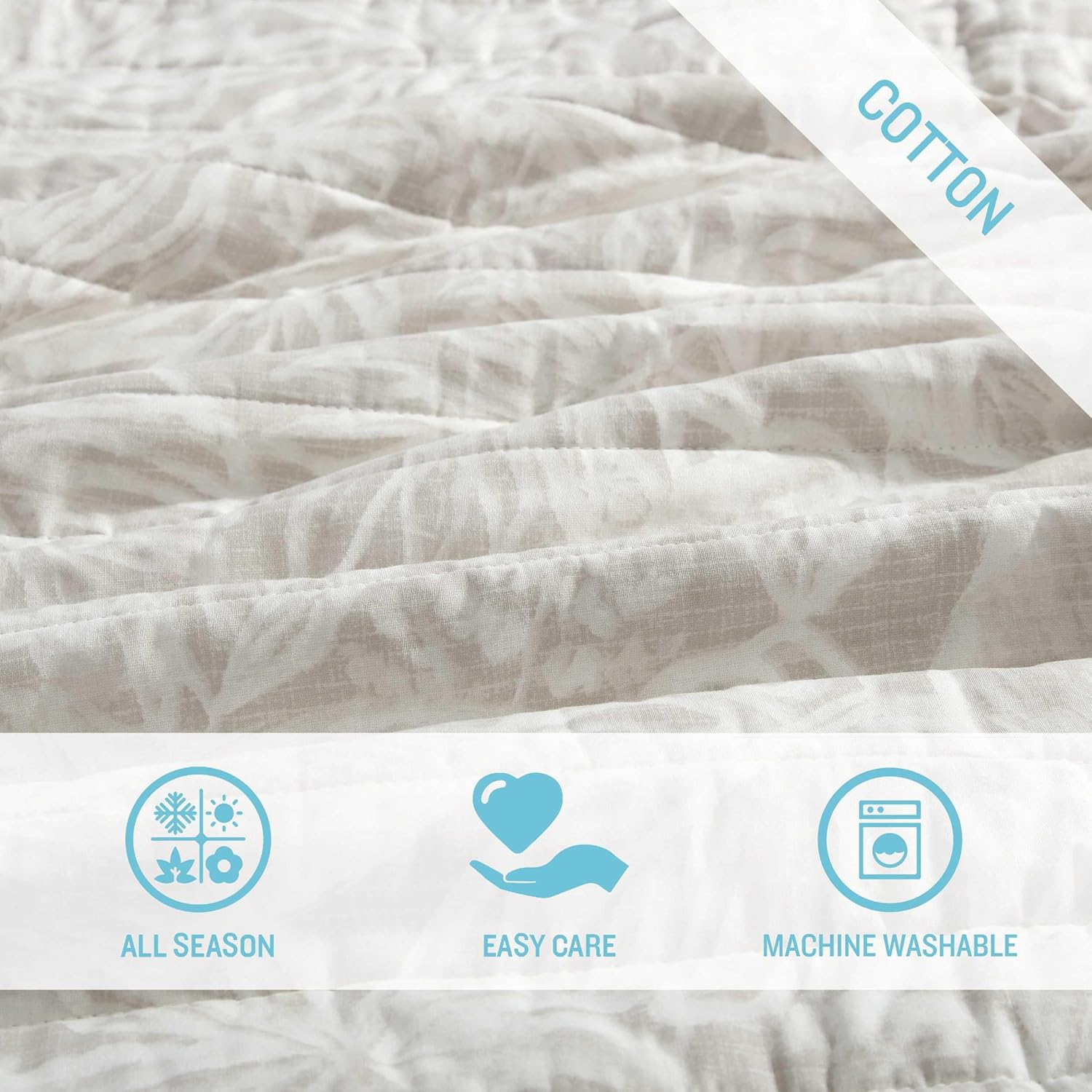 Tommy Bahama Twin Quilt Set - Breathable Reversible Bedding with Matching Sham