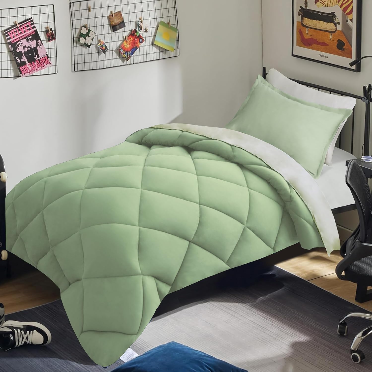 HIG Reversible 5-Piece Twin XL Comforter Set