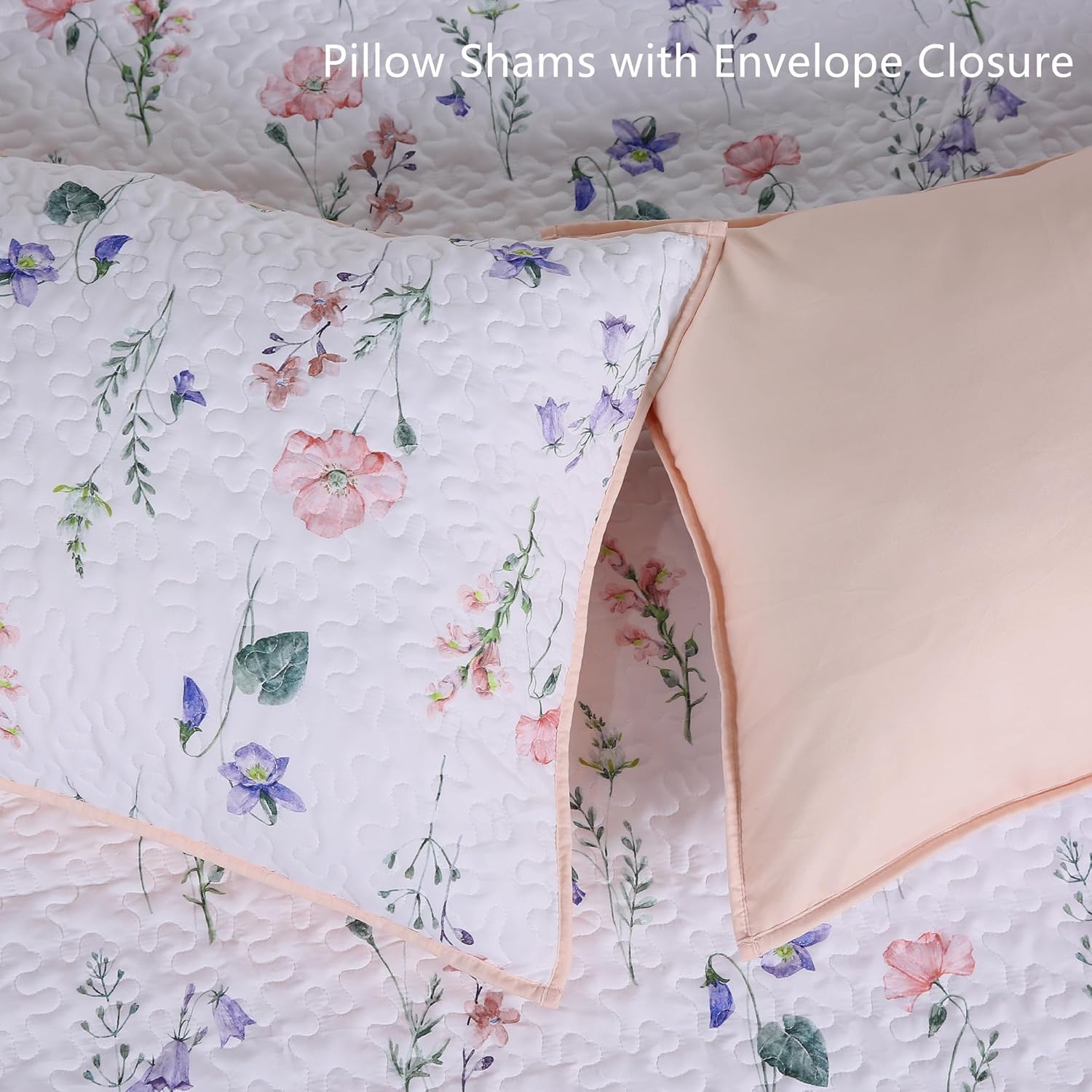Rosecret Pink Floral Quilt Set King Size 3-Piece