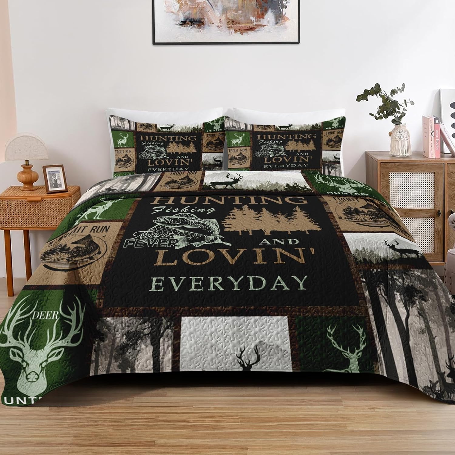 Pamnest King Size Quilt Set with Pillow Shams