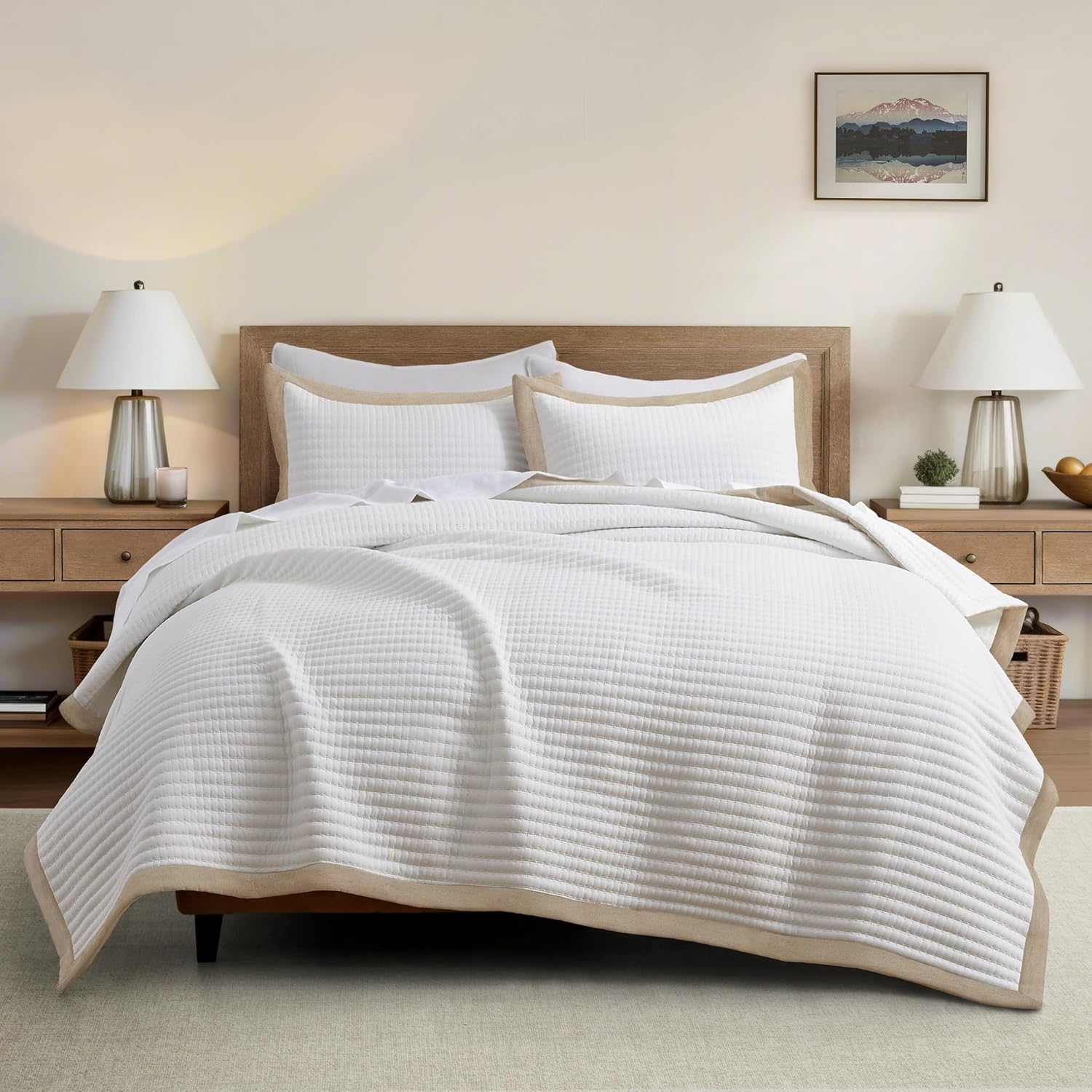 Bonlino Queen Quilt Set with 2 Pillow Shams
