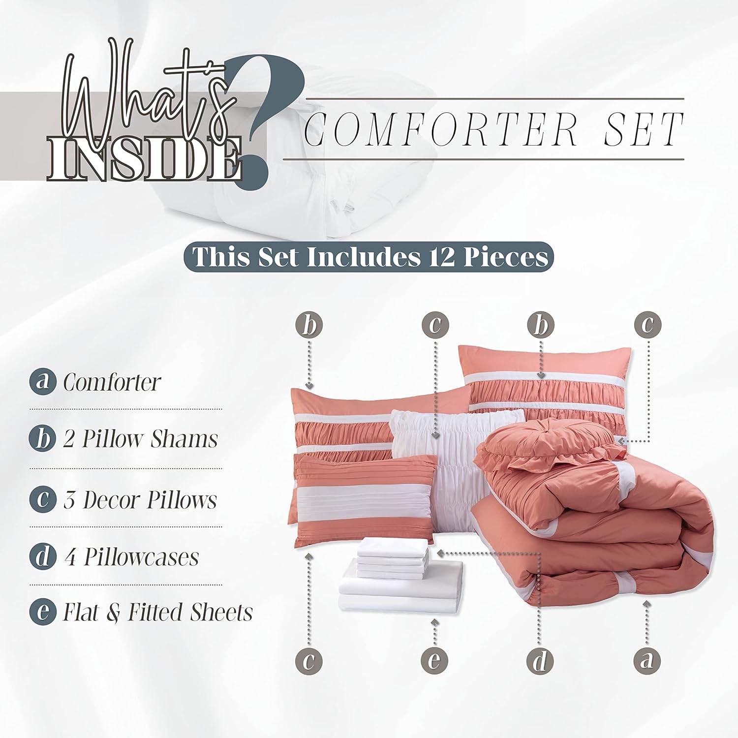 Elegant Comfort 12-Piece Queen Bed-in-a-Bag 1