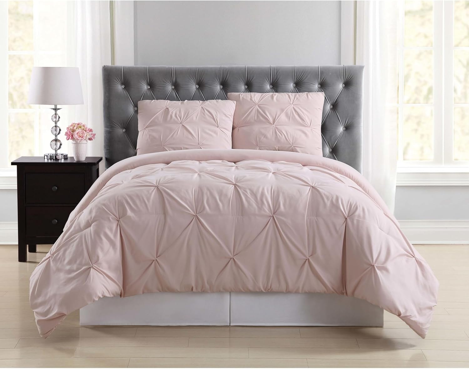 TRULY SOFT Pleated Comforter Set Twin XL 2-Piece