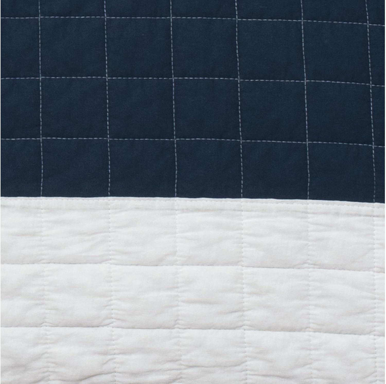 Lush Decor New Berlin Quilt Set Twin Navy White