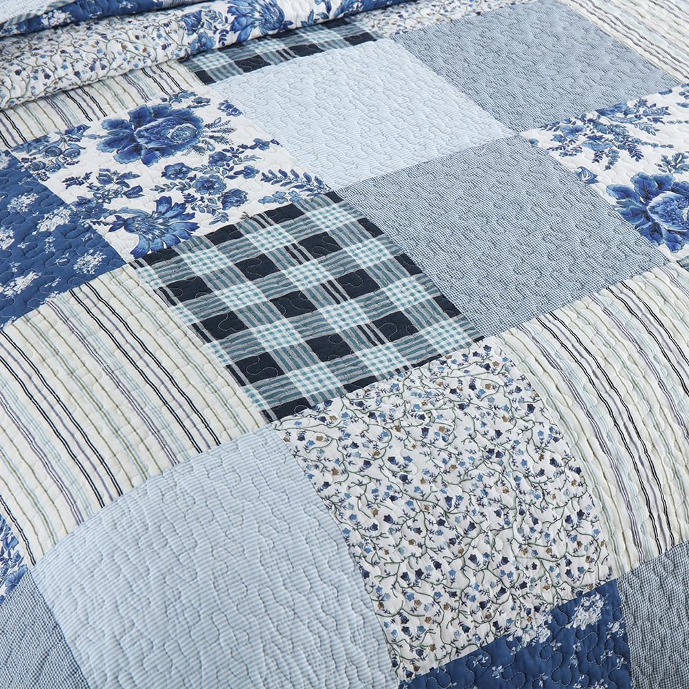 Camandy Cotton Reversible Quilt Bedding Set 3 Pieces King Size