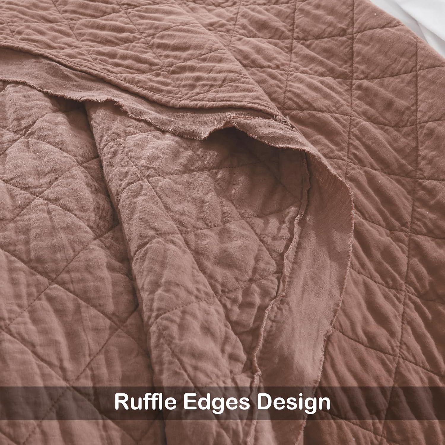 HORIMOTE HOME Linen-Cotton Queen Quilt Set with Pillow Shams