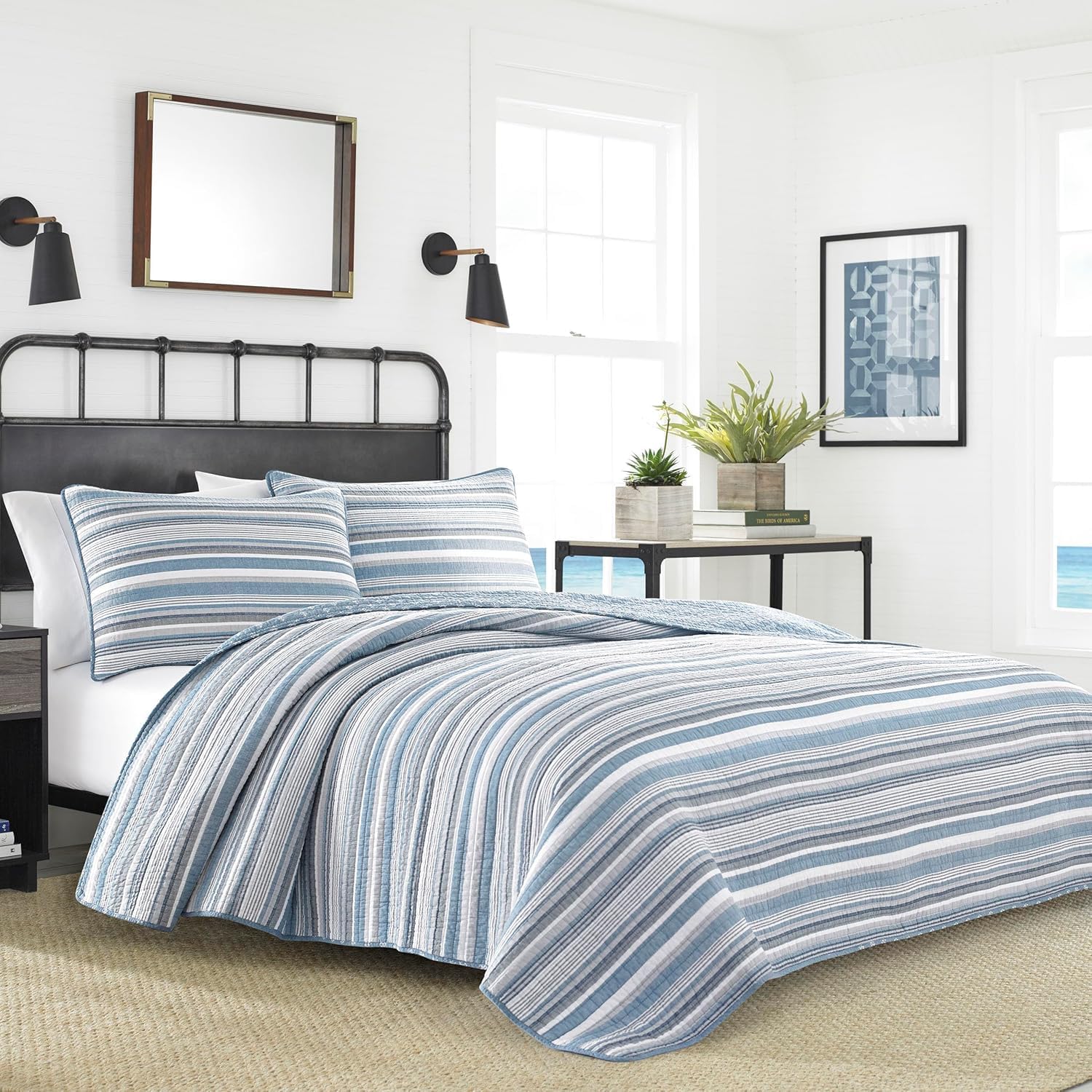 Nautica Quilt Set Jettison Grey FullQueen 1
