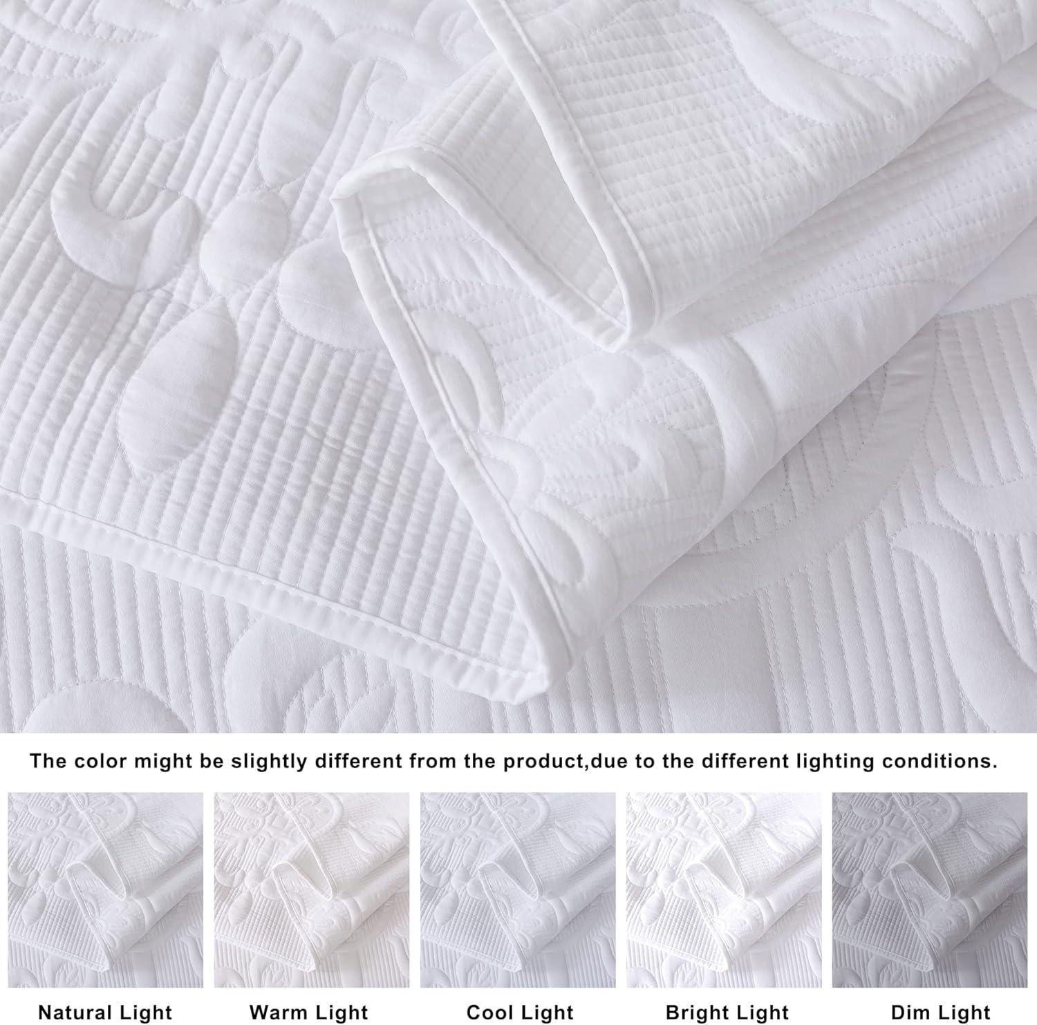 B2EVER Damask Quilt Twin Set with 1 Pillow Sham 1