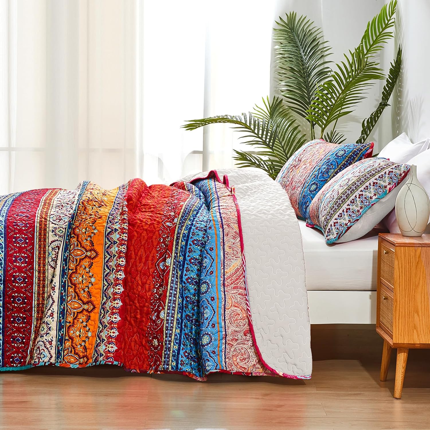 WONGS BEDDING Boho Twin Quilt Set