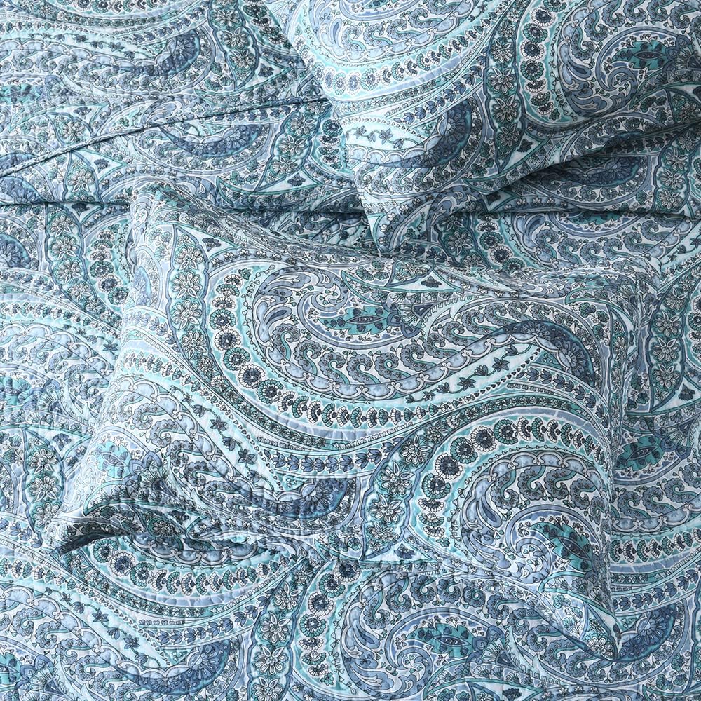 ENASAL Reversible Paisley Cotton Quilt Set King Size