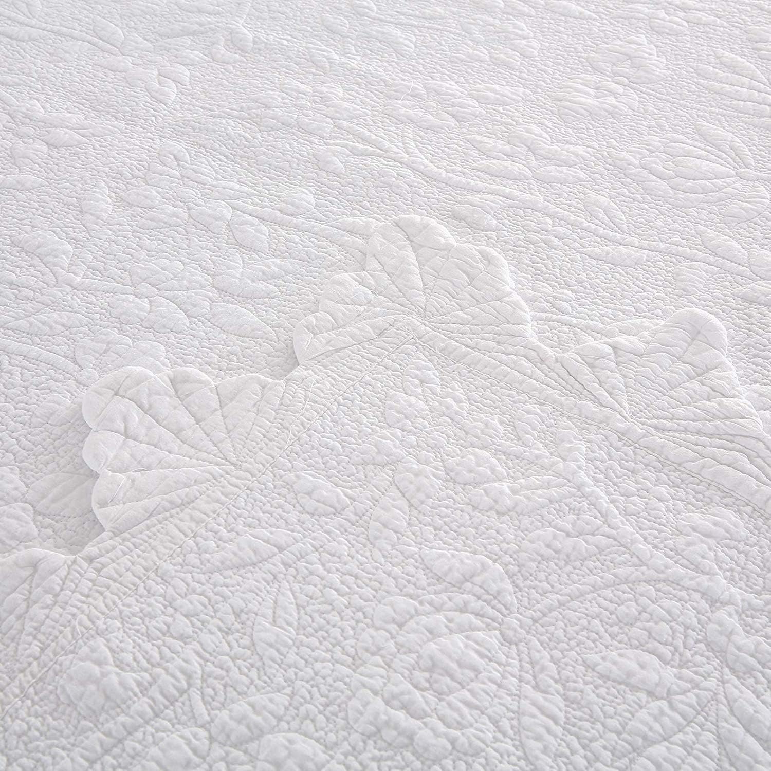 Brandream 5-Piece Quilt Set Cotton Matelasse Coverlet Luxury Farmhouse Bedspread