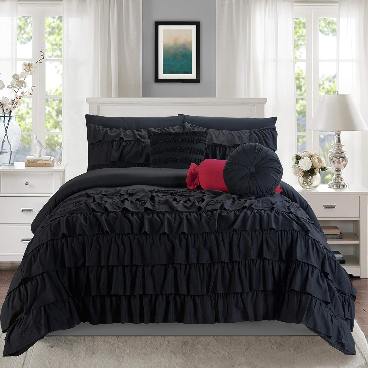Elegant Comfort 10-Piece King Bed-in-a-Bag Set