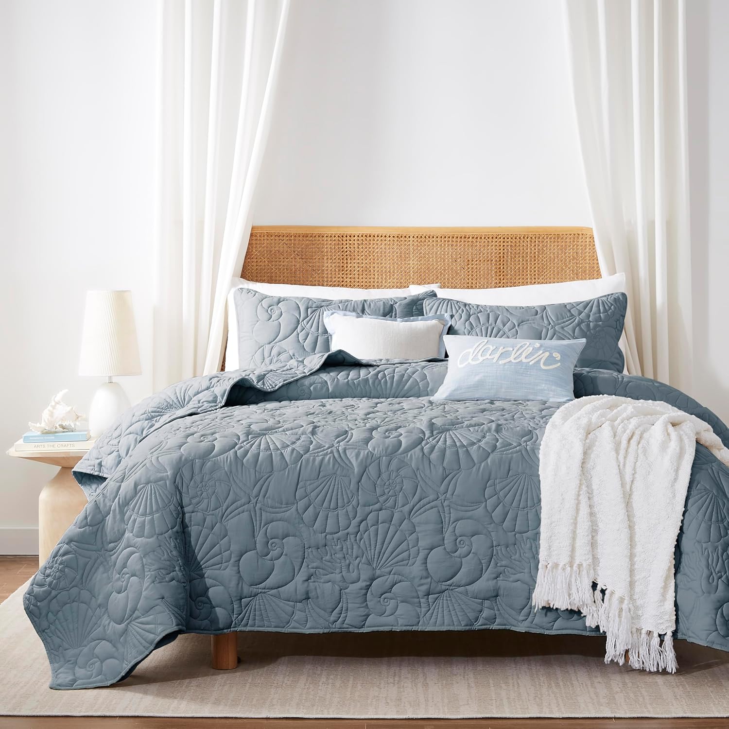 WDCOZY Coastal Beach Twin Quilt Set