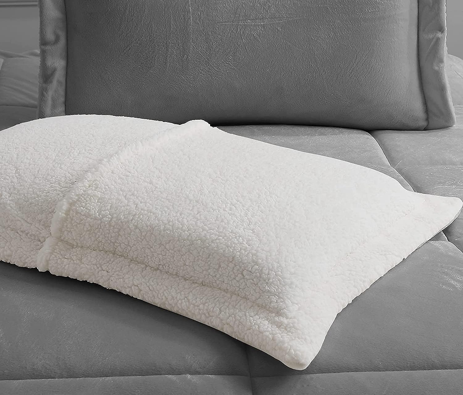 Elegant Comfort 3-Piece Sherpa Comforter Set