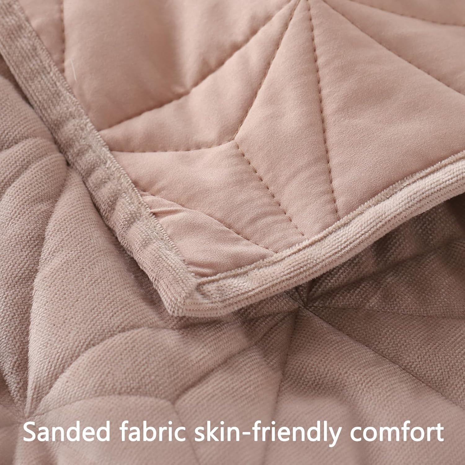 KASENTEX Velvet Quilt Set 102x106 Pink Brown