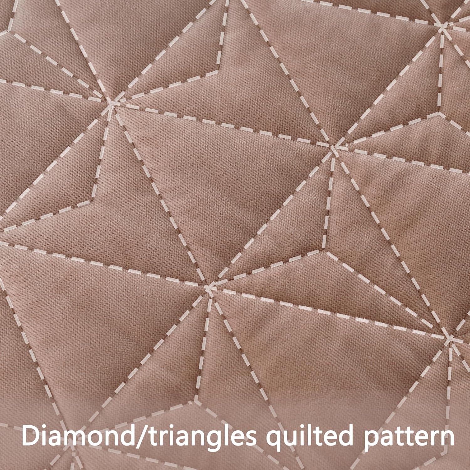 KASENTEX Velvet Quilt Set 102x106 Pink Brown