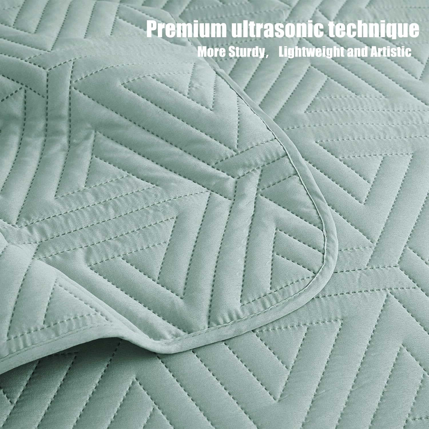 Whale Flotilla Light Blue Queen Size Quilt Set