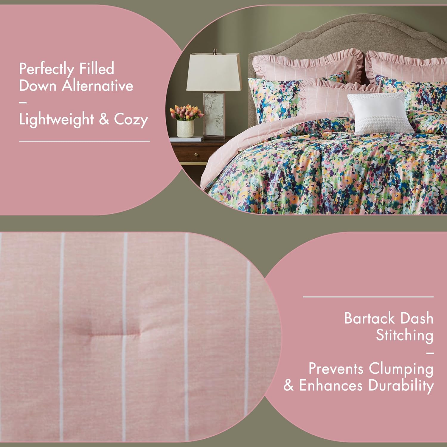 Madison Park Floral Reversible Comforter Set King Size