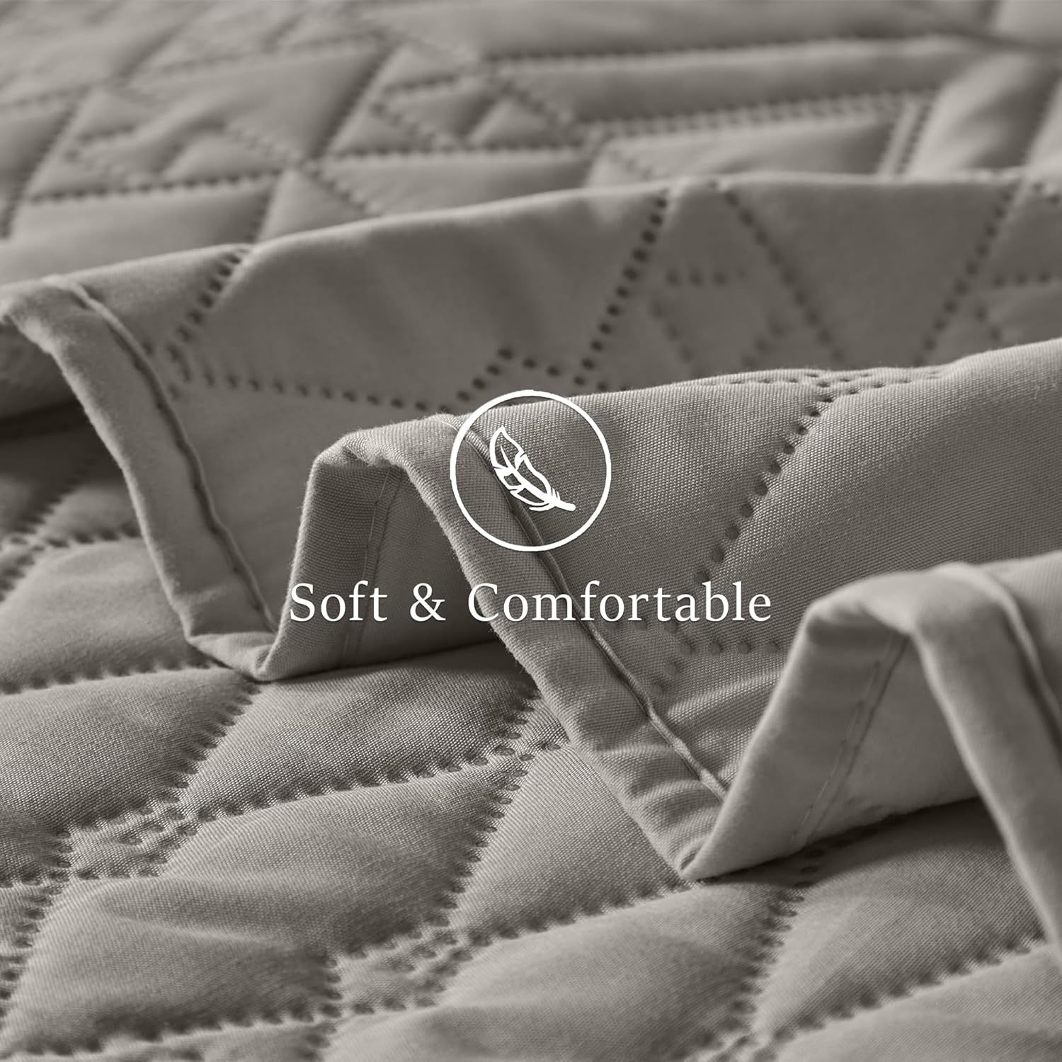 akkialla Twin Size Quilt Bedding Set Dark Grey 1