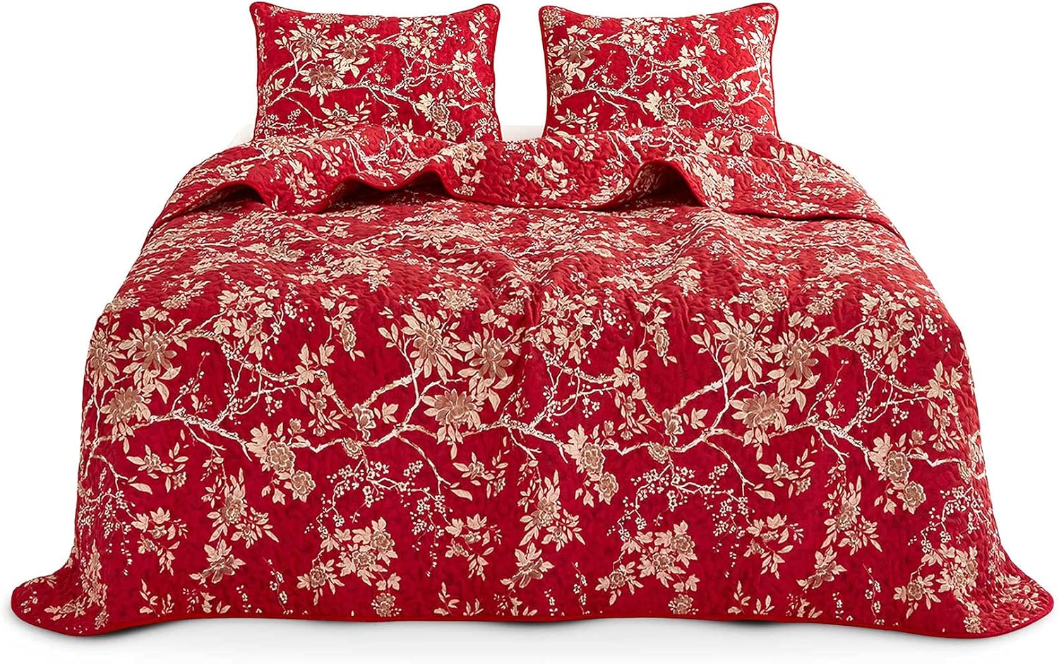Wake In Cloud Floral Quilt Set Twin 3-Piece 1