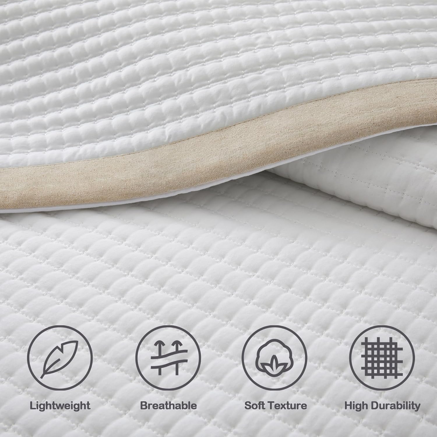 Bonlino Queen Quilt Set with 2 Pillow Shams